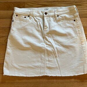 White Denim Skirt